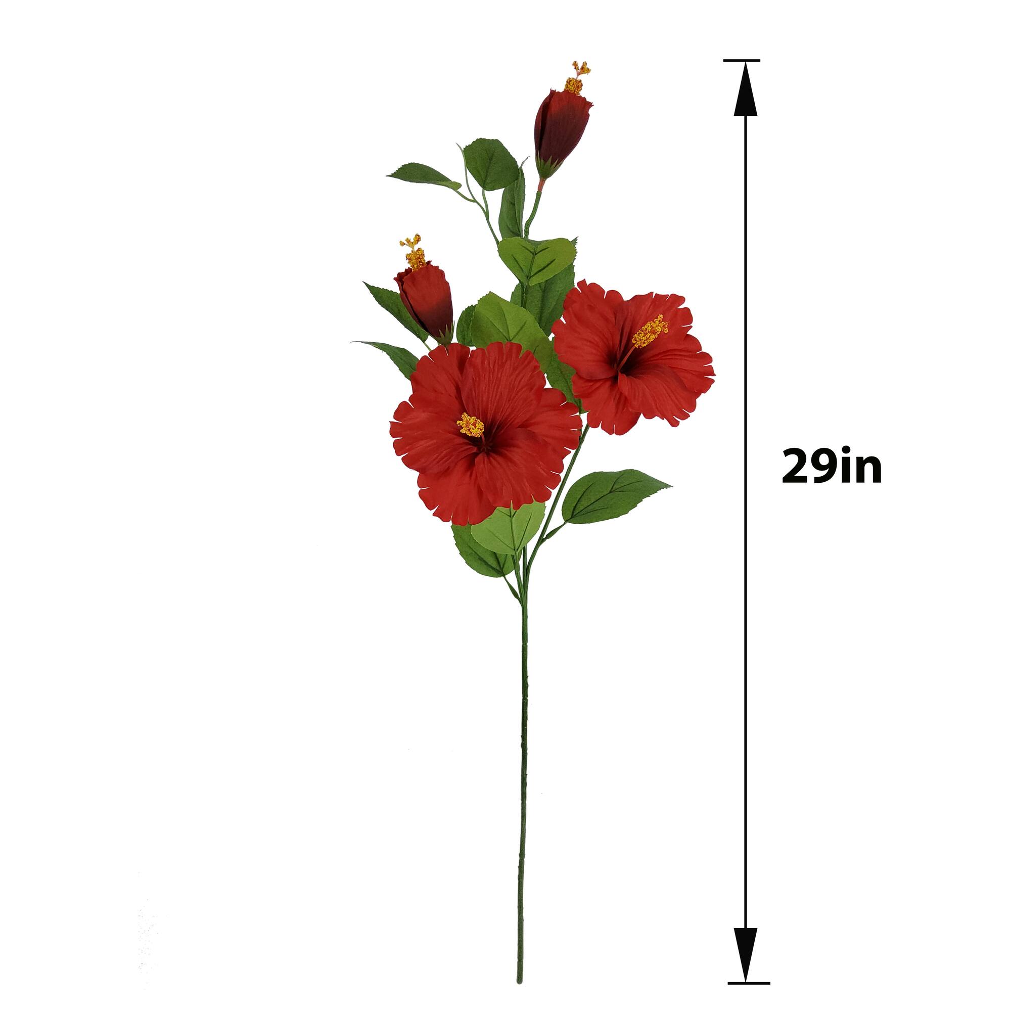 29" Red Hibiscus Stem by Ashland®